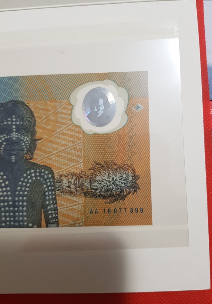 1988 AUSTRALIAN $10 FRASER/JOHNSTON FIRST POLYMER NOTE INV.FOLDER AA 16 077398