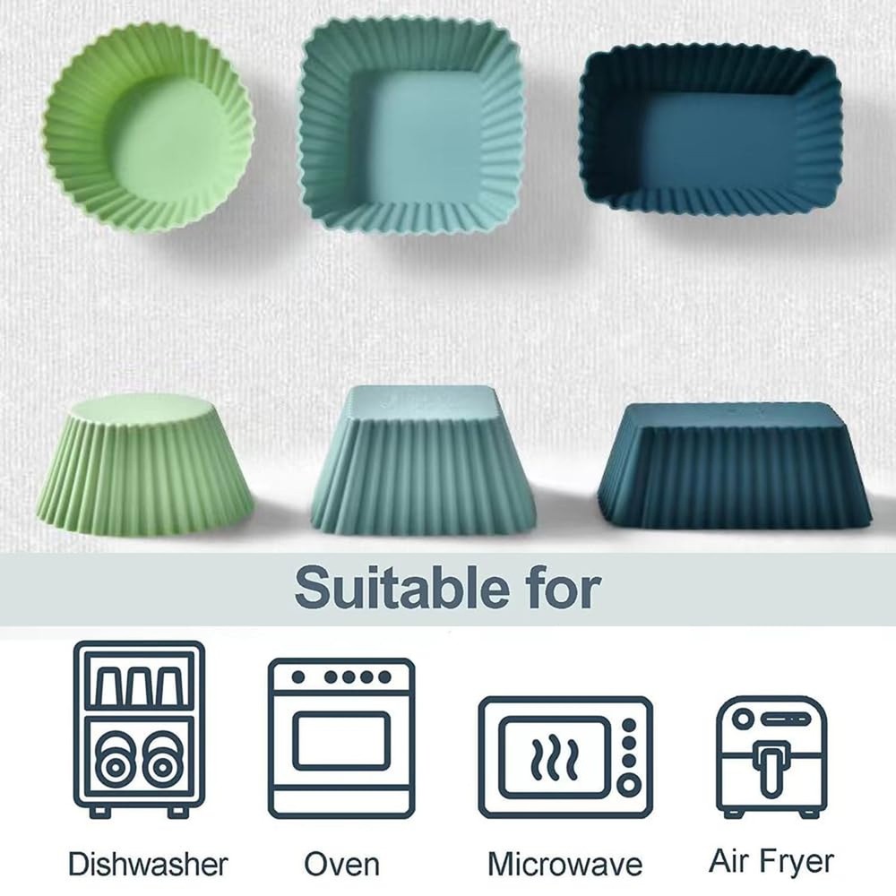 Silicone Cupcake Baking Cups 24 Pack Reusable & Non-stick Muffin Cupcake Line...