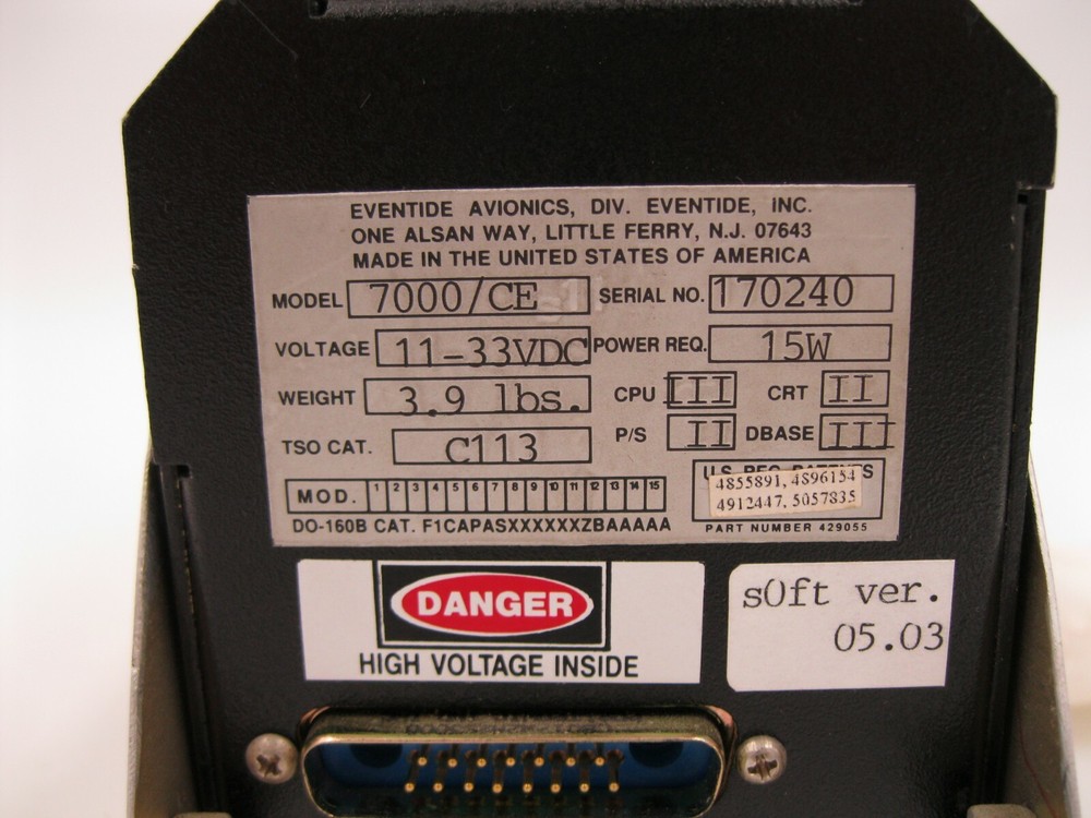 Eventide Argus Color Moving Map Display 7000/CE