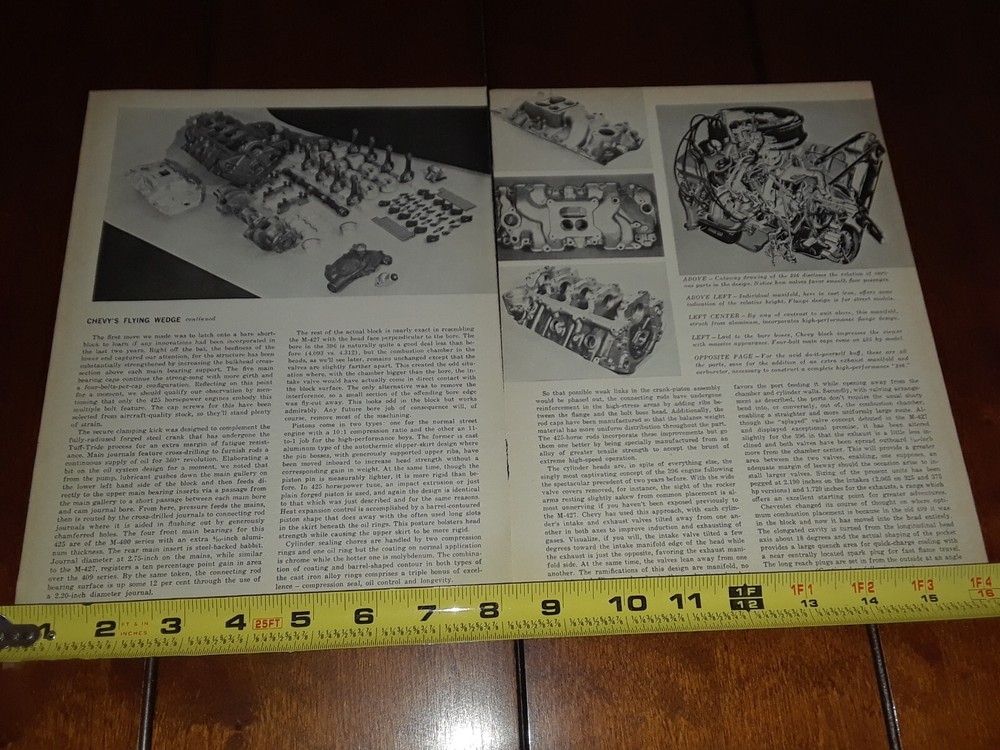 1965 CHEVROLET 396 ENGINE ORIGINAL ARTICLE