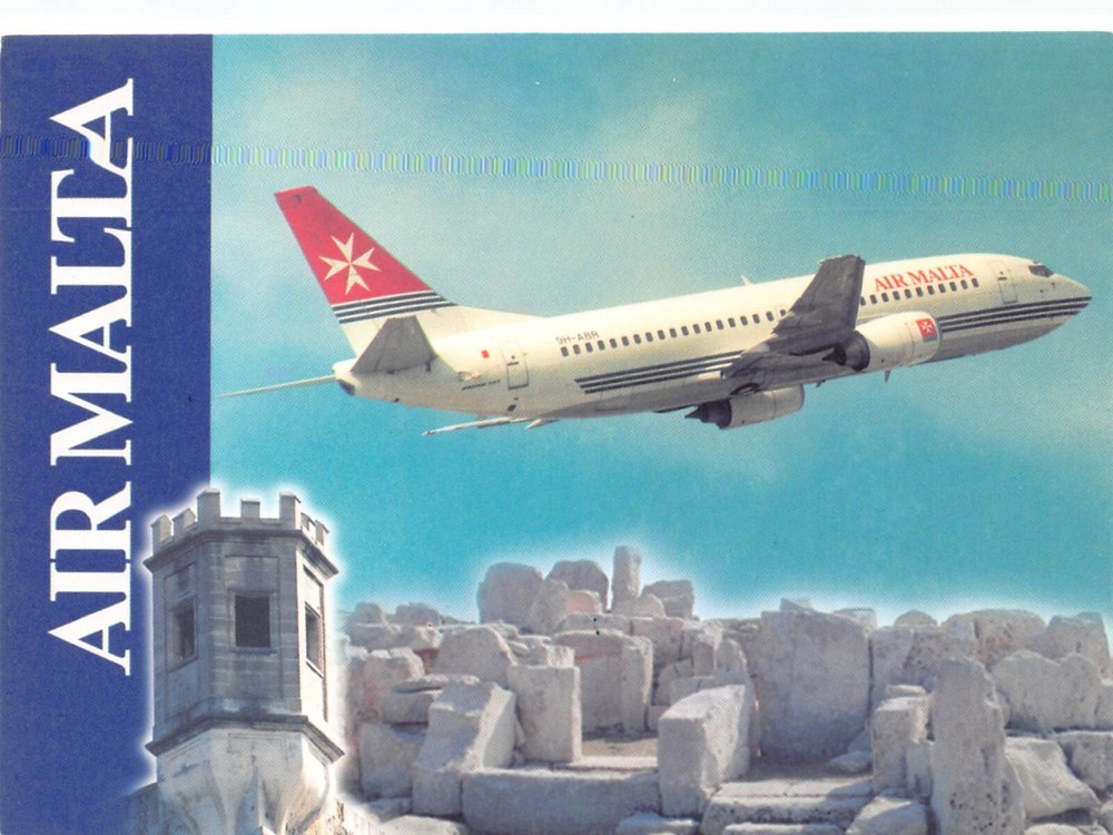 Airline Postcard     AIR MALTA AIRLINES