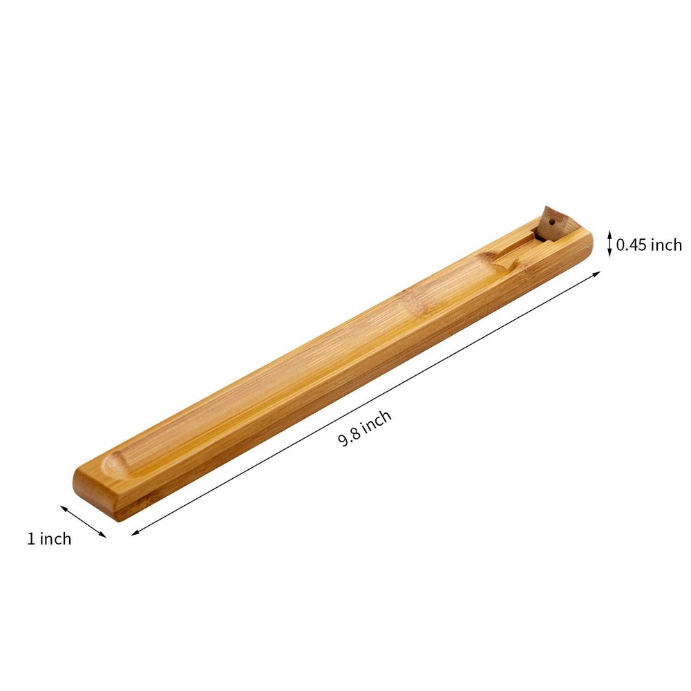Bamboo Wood Incense Holder for Sticks with Adjustable Angle,