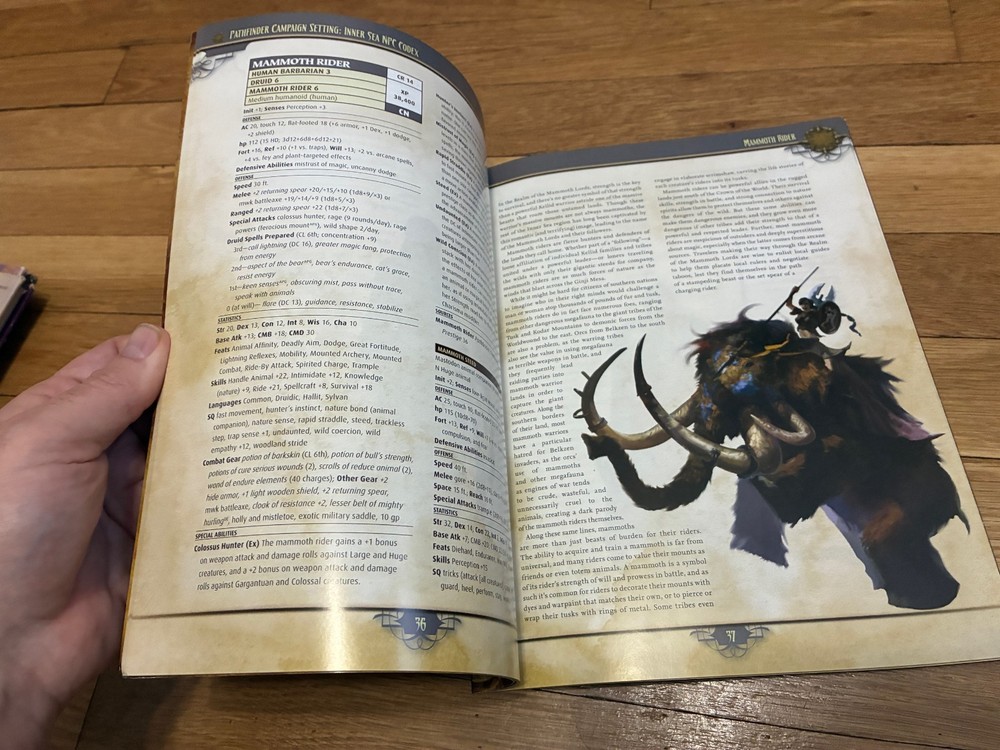 Pathfinder RPG Inner Sea NPC Codex RPG D&D 3.5 D20