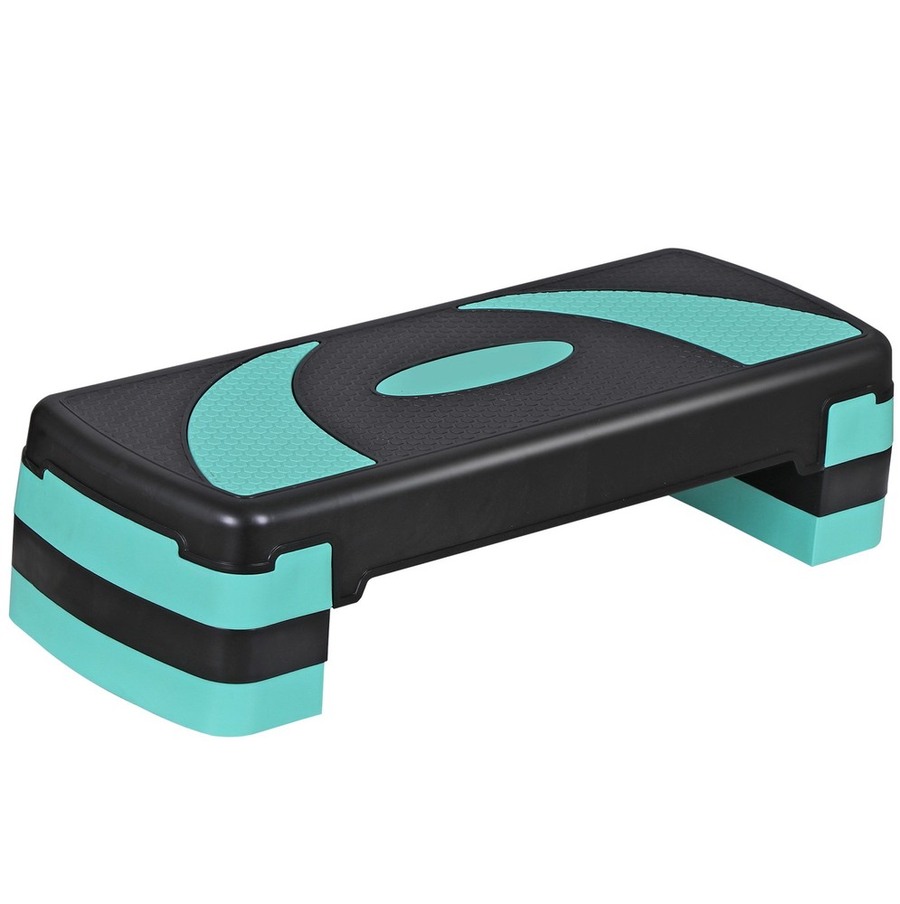 Indoor Training Exercise Aerobic Stepper Workout Step Storage 31" Green