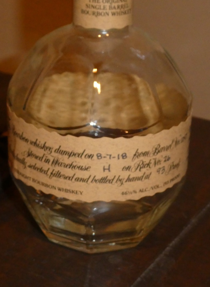Empty Blanton's Bottle Bourbon Whiskey "S" Stopper and bag!!