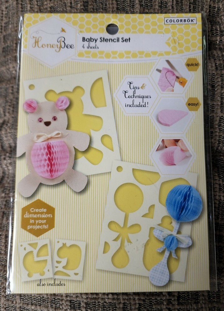 HoneyBee Baby Stencil Set ~ 4 Sheets ~ Tips & Techniques Included