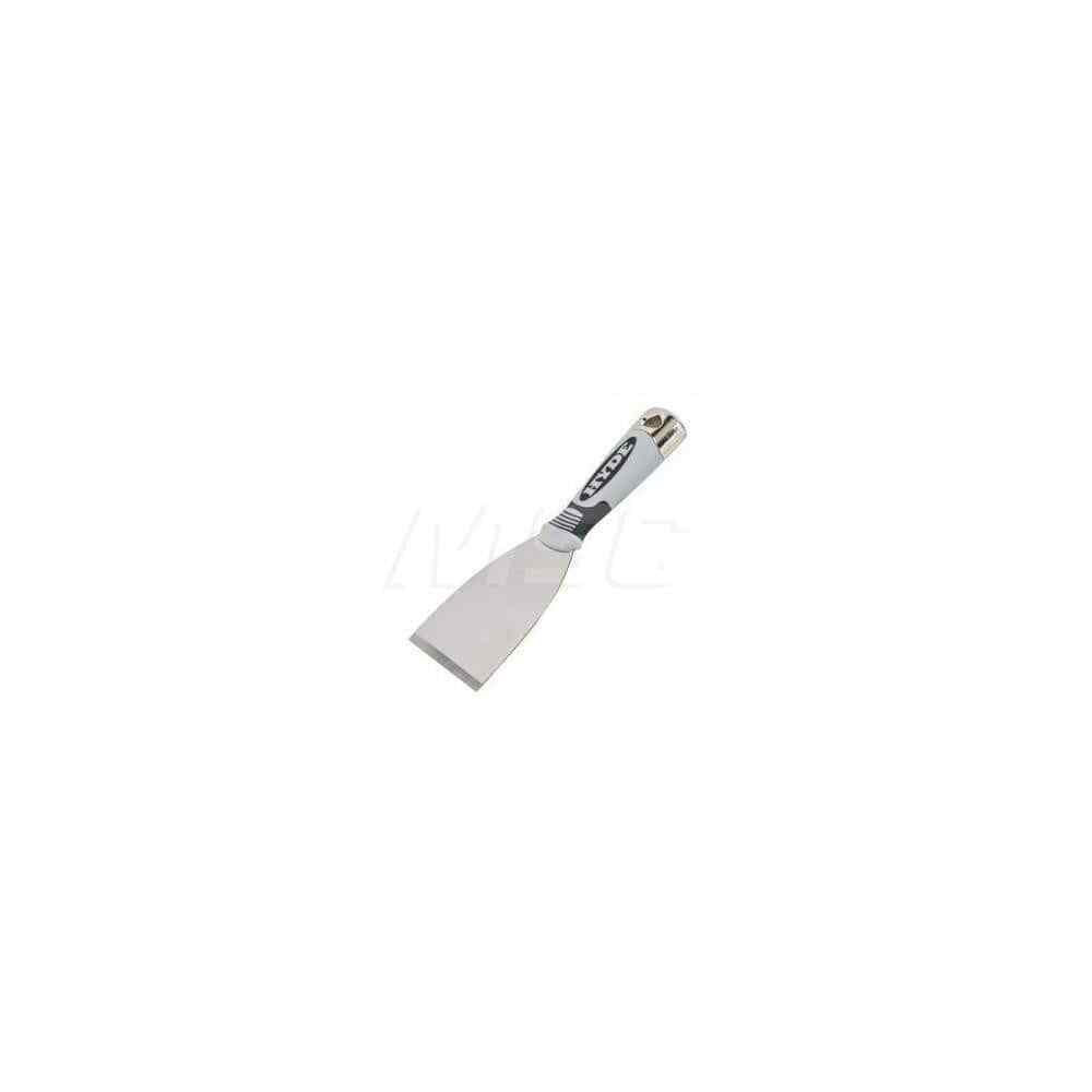 Hyde Tools 6408 Stiff Stainless Steel Putty Scraper: Cushioned Handle, 3x4"Blade