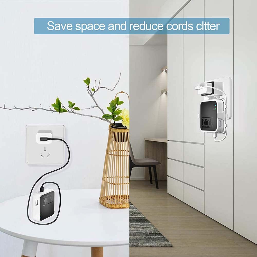 64GB USB Flash Drive & Outlet Wall Mount Bracket for Blink Sync Module 2