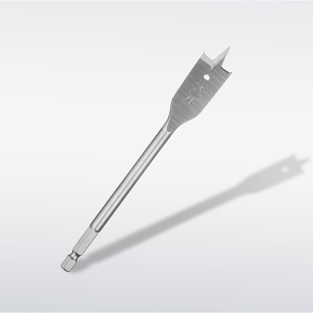 Spade Drill Bit 3/4" Paddle Flat Bits Wood Hole Cutter Silver Tone