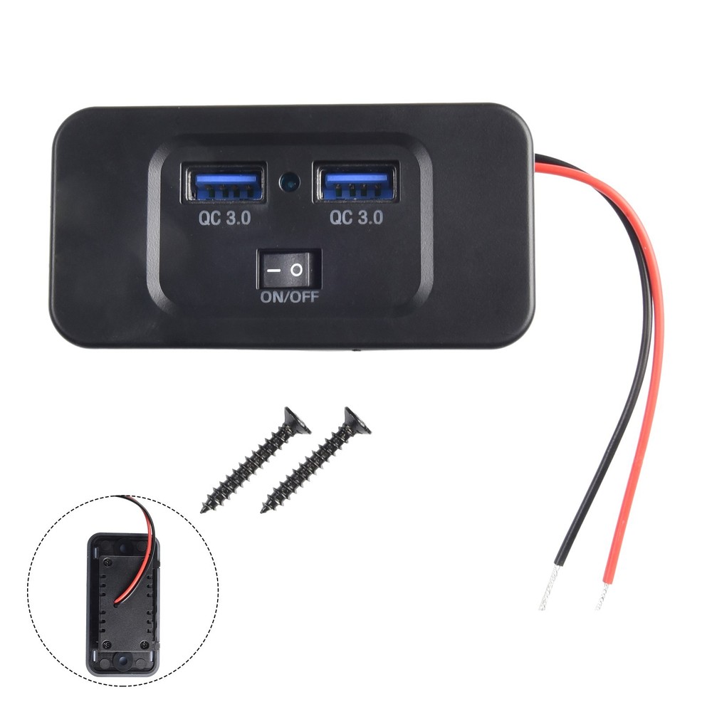 Versatile Performance Quick Charge 3 0 Dual USB Car Fast Charger Panel Outlet