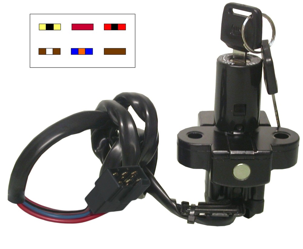 Ignition Switch For Honda 6Wire CBR600 1987-90