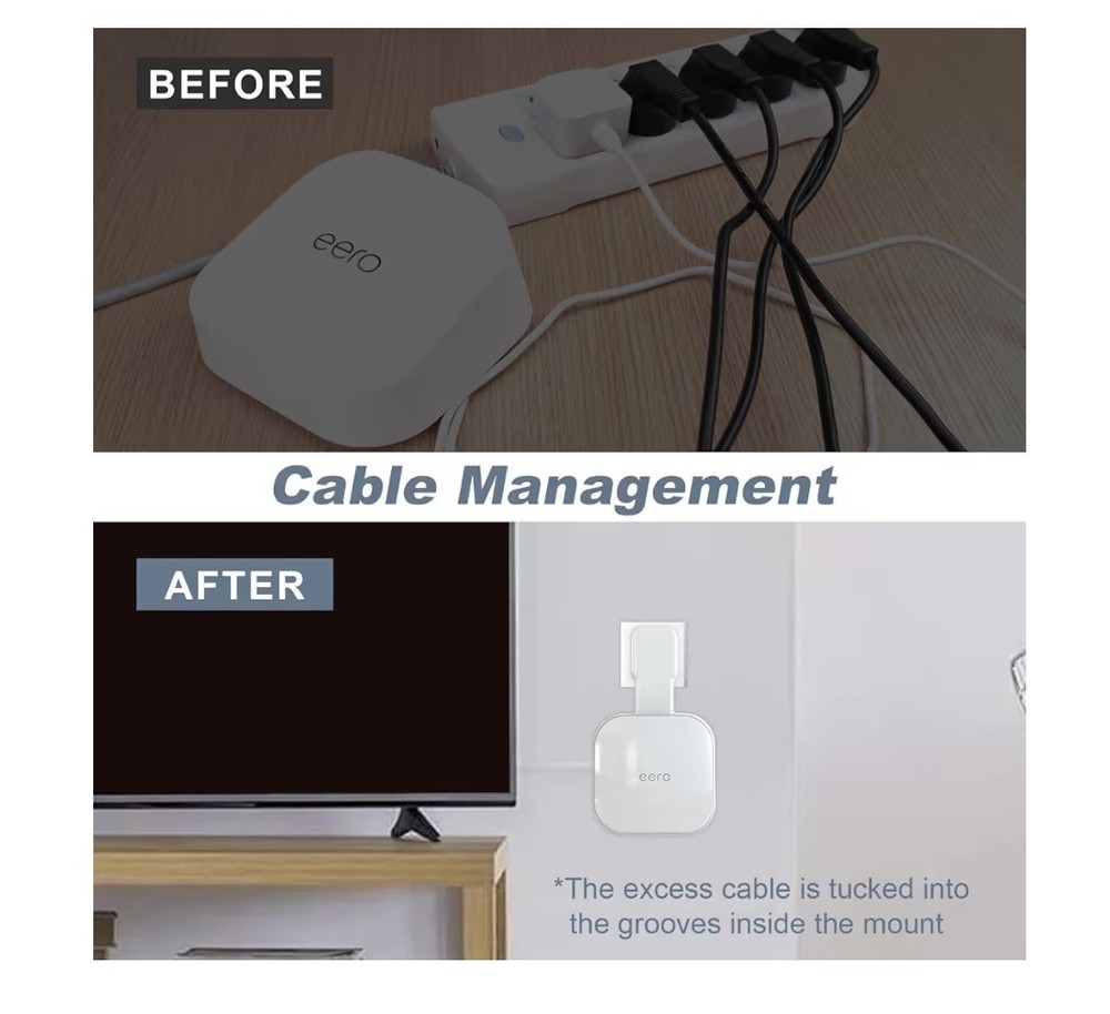 Outlet Wall Mount for eero 7, Stand Bracket Holder Compatible with eero 7 Dua...