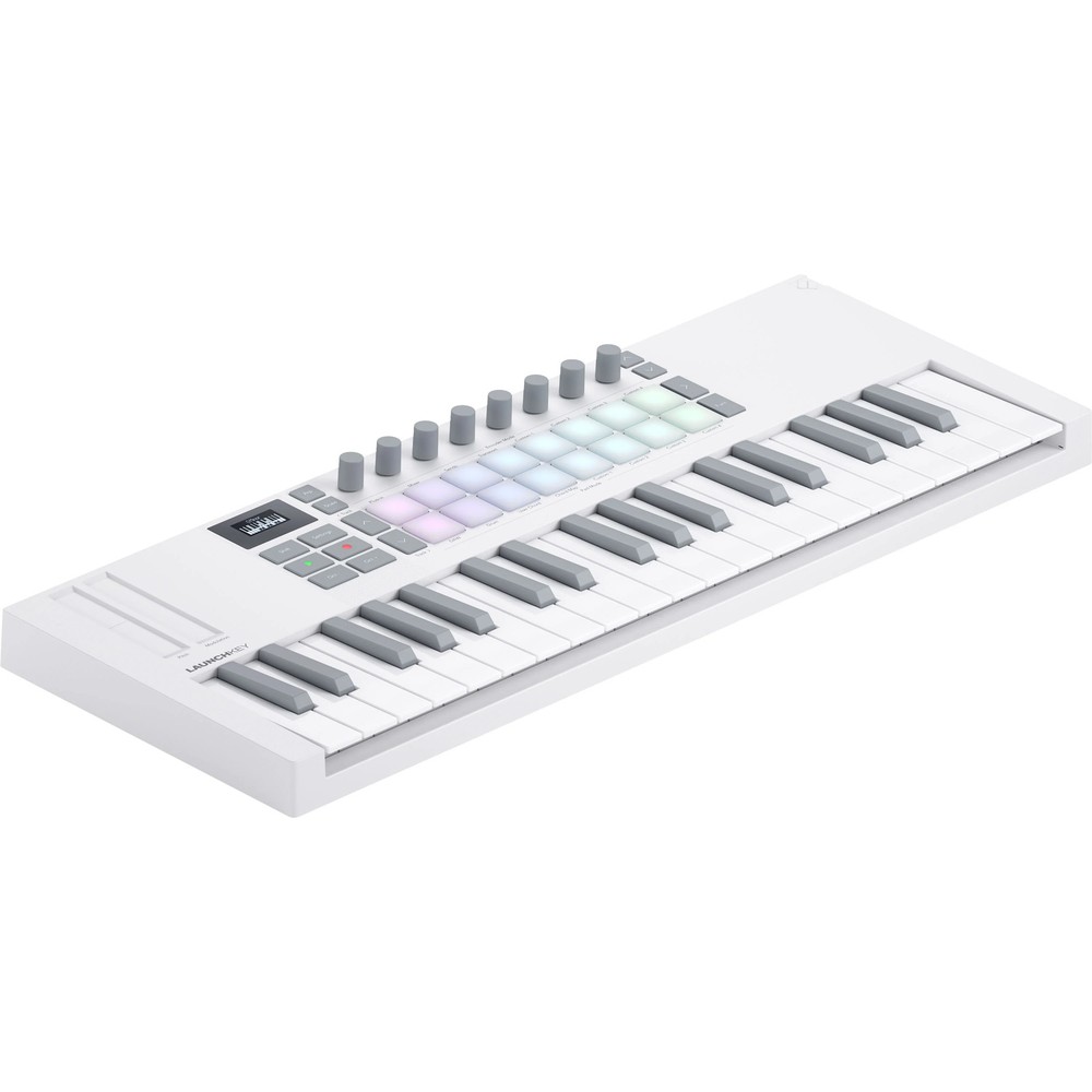 Novation Launchkey Mini 37 Mk4 Keyboard Controller - White PEDAL PAK