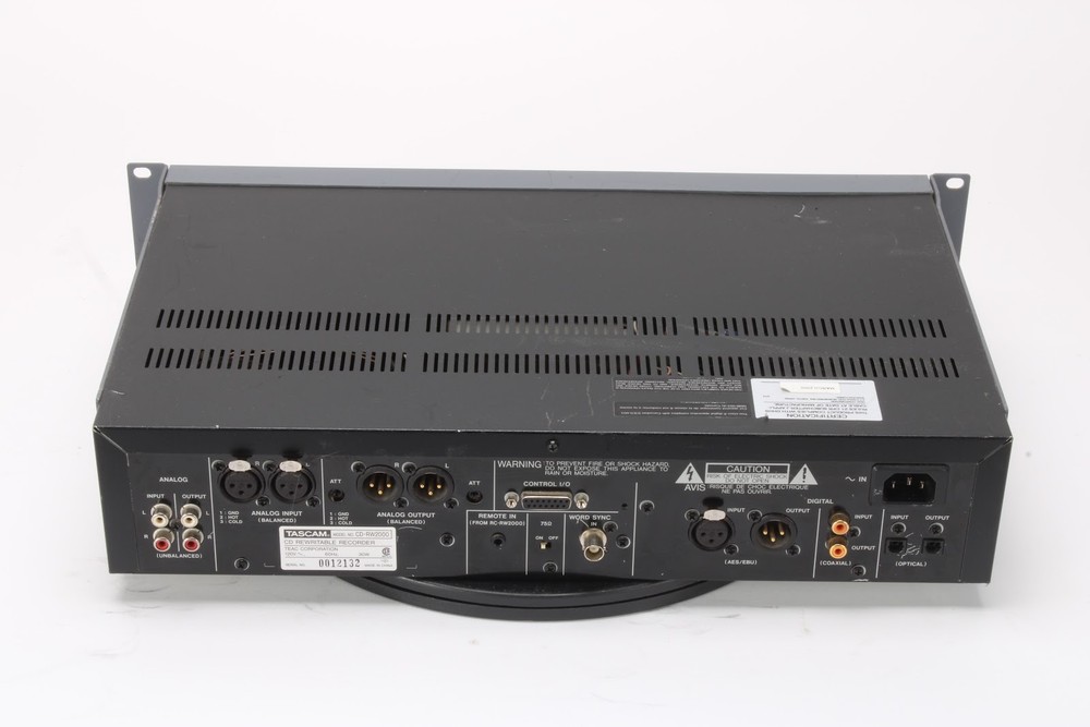 Tascam CD-RW2000 Professional CD Rewritable Recorder - AS IS