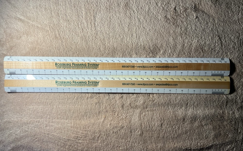 Drafting Architect 19in Ruler  Carpenter Construction Advertising Ruler