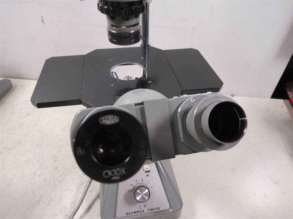 Olympus Tokyo CK Binocular Inverted Laboratory Microscope w/ Light Source Lenses