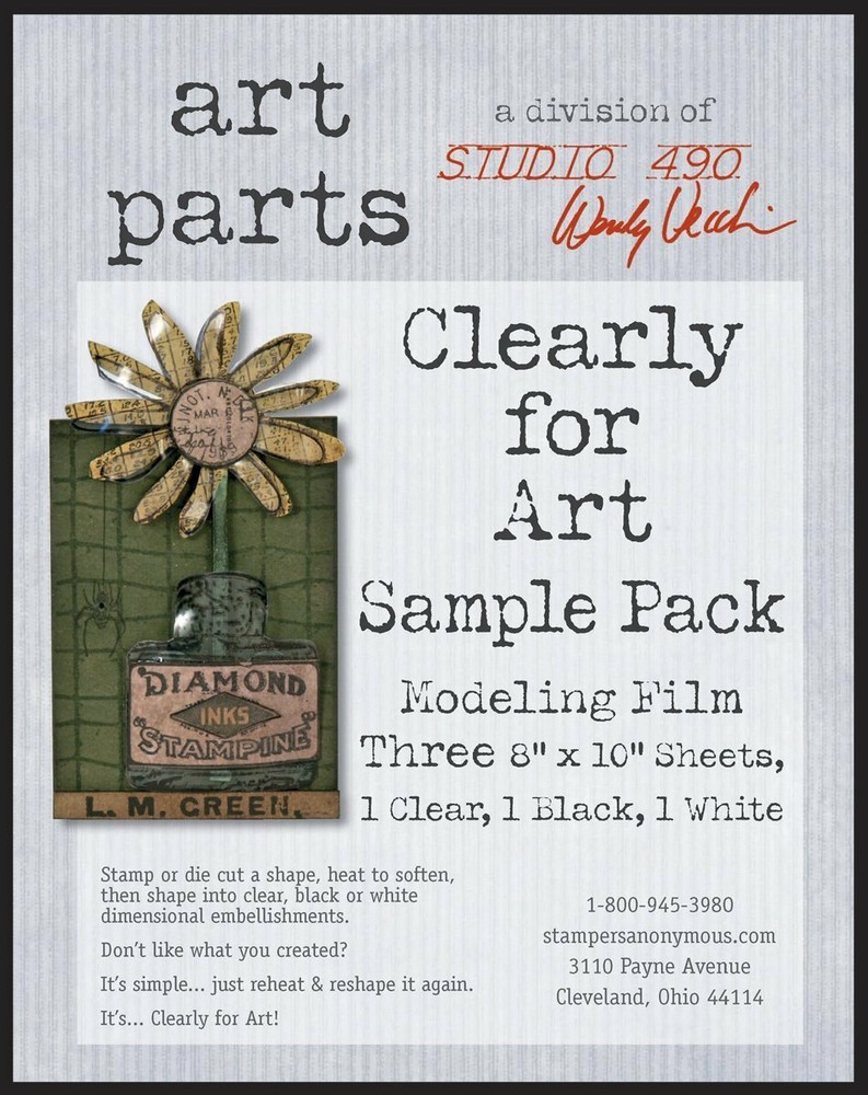 Wendy Vecchi Cleary For Art Sheets Sample Pack 3/Pkg-Clear, Blackout & Whiteout