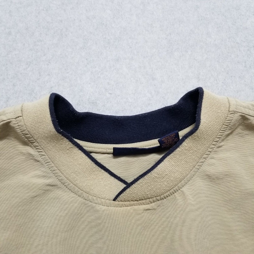 Antigua Golf Sweater Mens Large Beige Pockets Pullover
