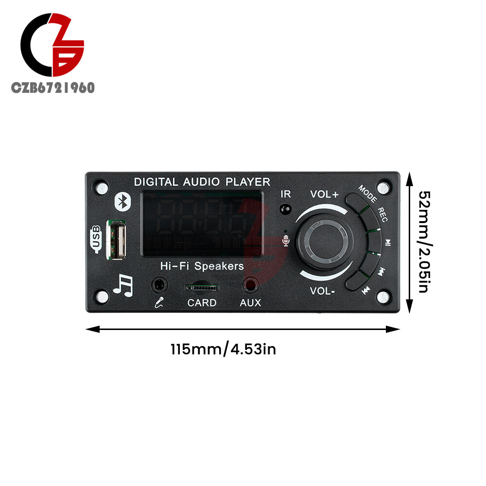 DC5-25V MP3 Decoder Board 2*50W Bluetooth Car Audio Player USB TF FM FM Radio