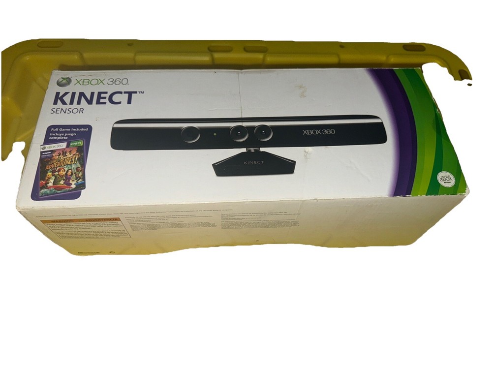 Microsoft Xbox 360 Kinect Sensor Bar Model Complete In Box Power Plug AA88
