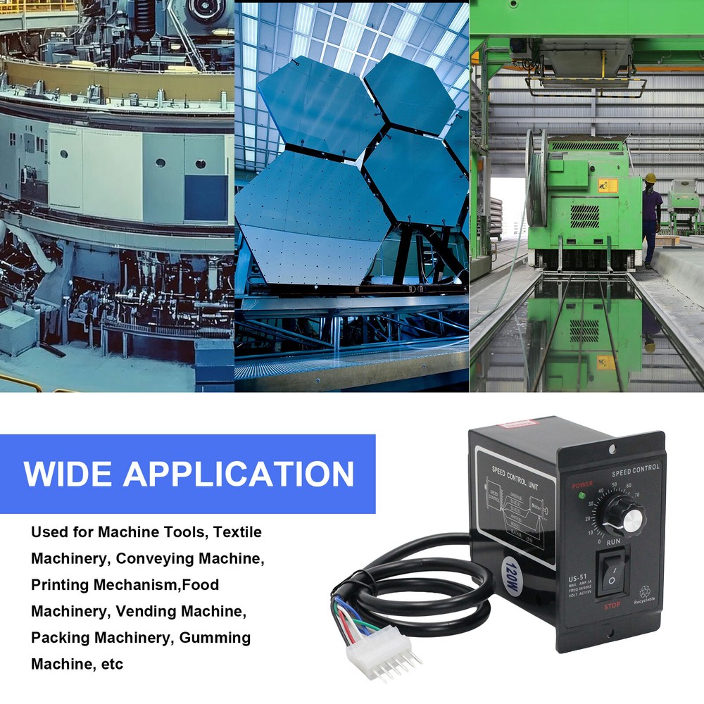 AC110V Electric Motor Speed Controller Reversible Switch Regulator Switch 120W