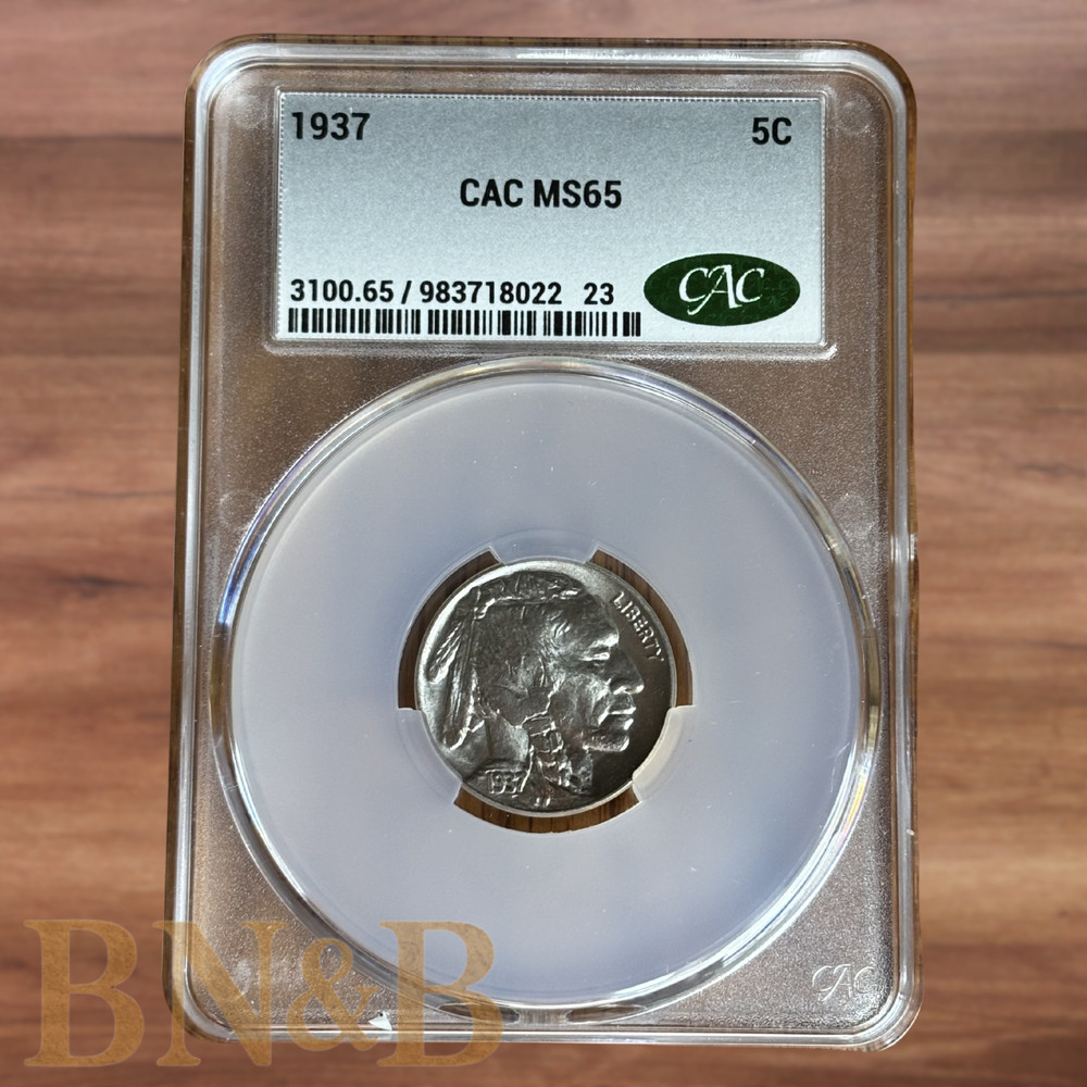 1937 CAC Buffalo Nickel MS65
