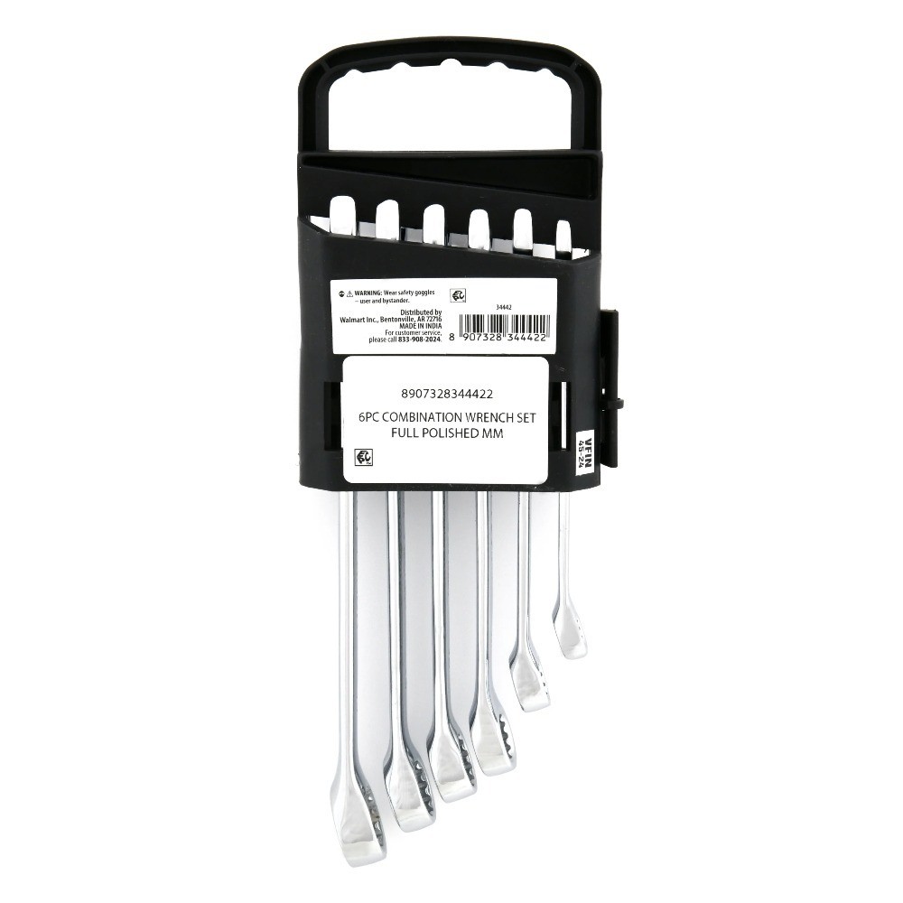 6-Piece Metric Combination Wrench Set Double-Ended Tool