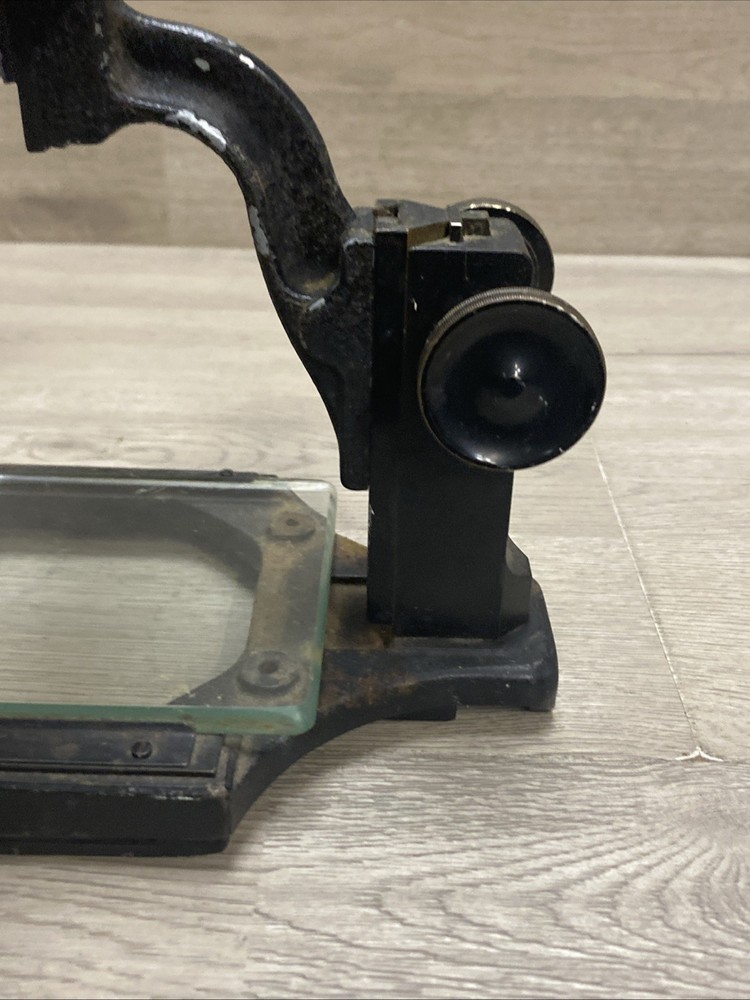 Antique Spencer Buffalo Microscope Adjustable Height HTF