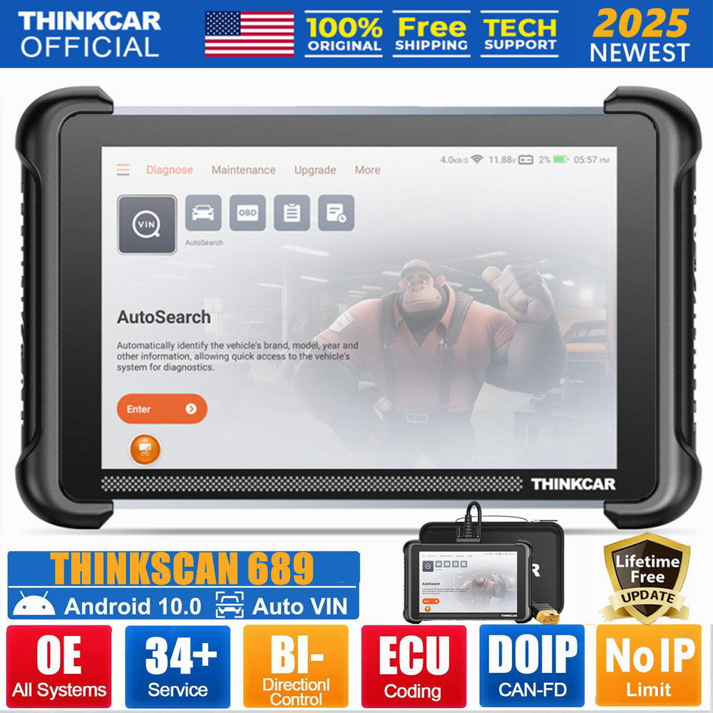 ThinkScan 689 Bidirectional E/CU Coding Scanner Auto Diagnostic Tool 34+Services
