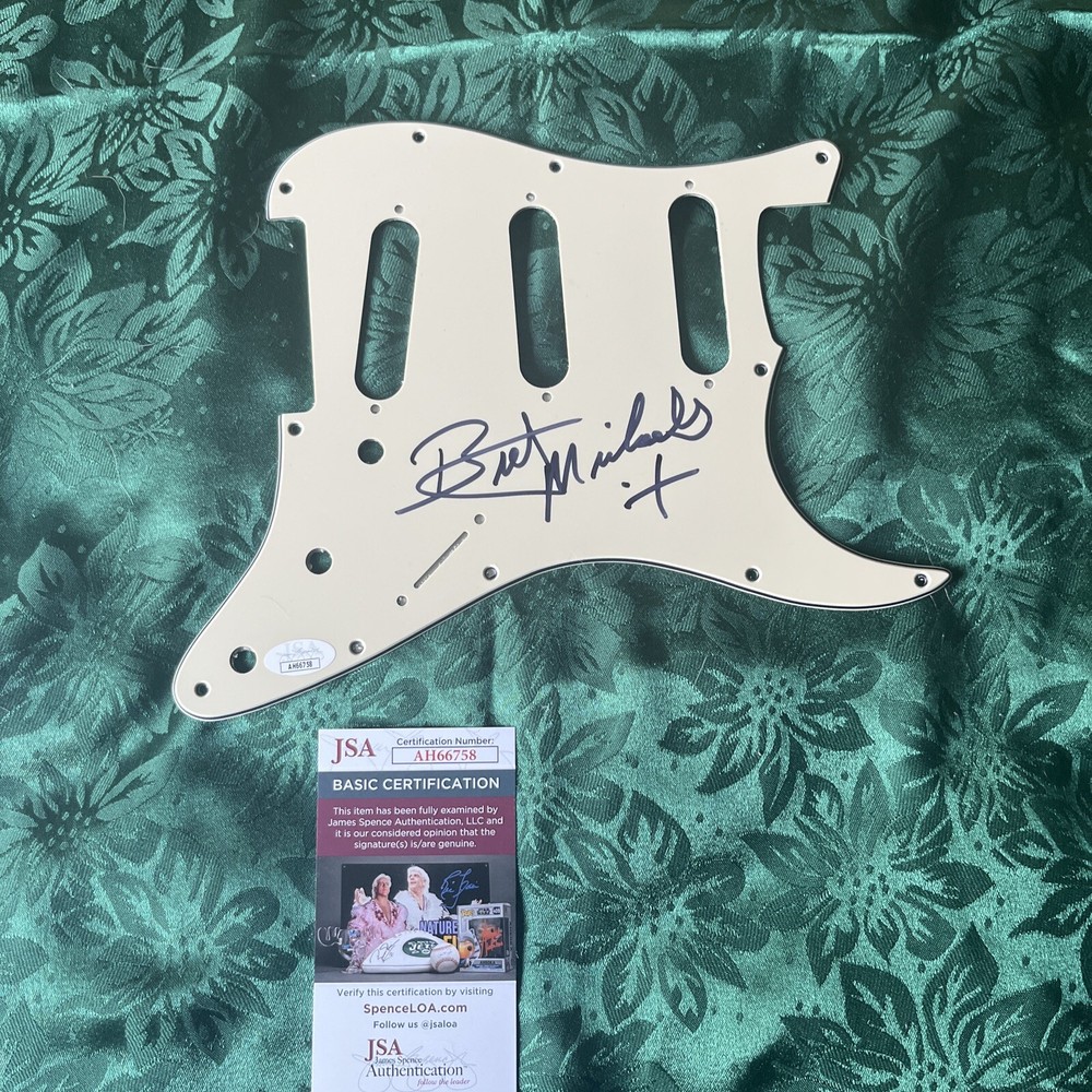 Bret Michaels signed autographed guitar pickguard￼ jsa certified