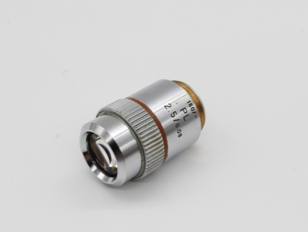 Leitz Microscope Obective PL 2.5 / 0.08 160 RMS thread #Ob5