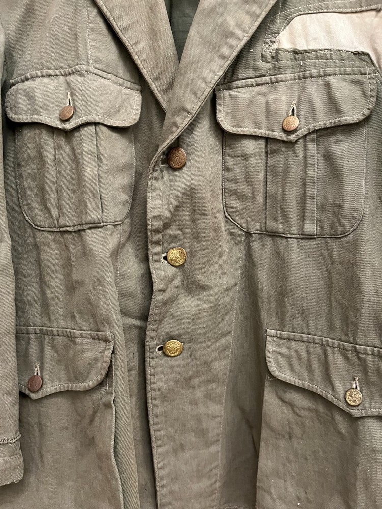 ORIGINAL WW2 JAPANESE NAVAL LANDING FORCE 3 BUTTON JACKET!!