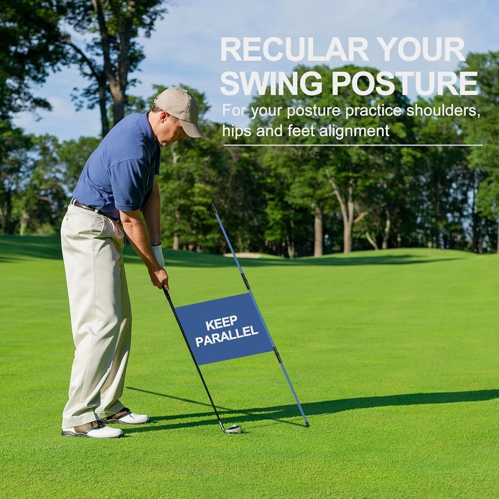 Golf Alignment Sticks 48" Collapsible Training Rods 2 Pc