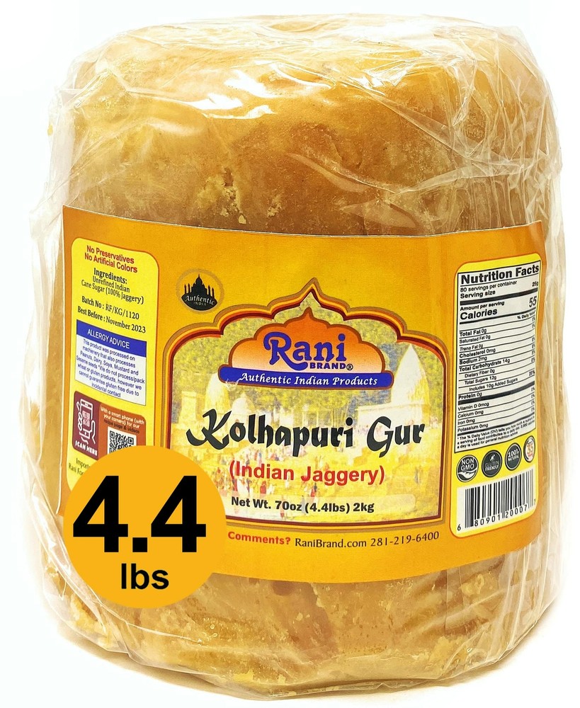 Rani Kolhapuri Gur (Jaggery) 2kg (4.4lbs)