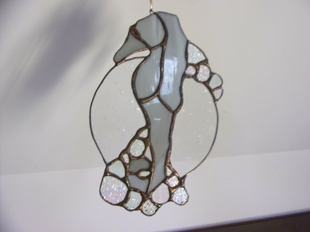 Large Seahorse Suncatcher With Bubble Glass