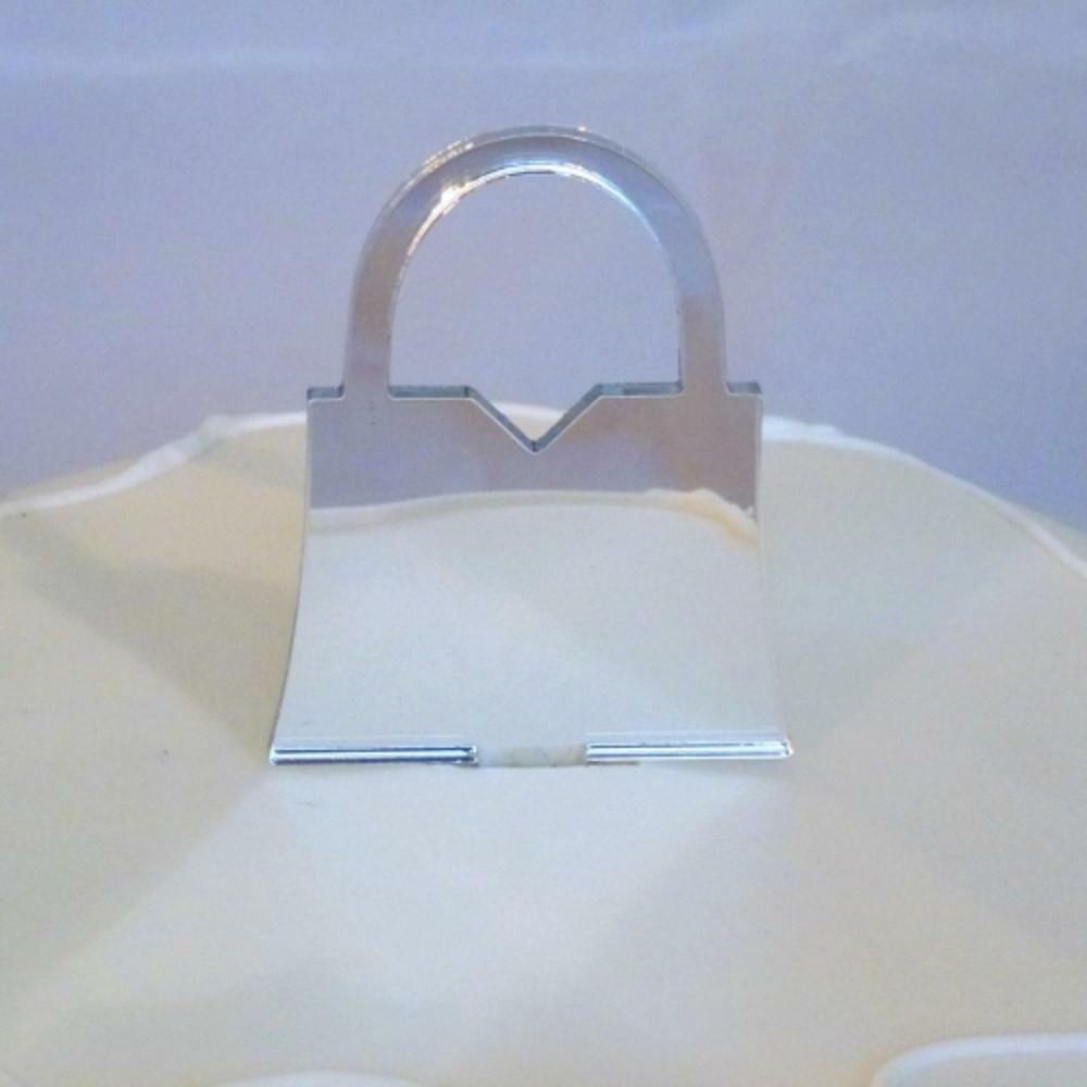 Handbag Shaped Cake & Cupcake Toppers, Many Colours & Sizes, Plain or Engraved