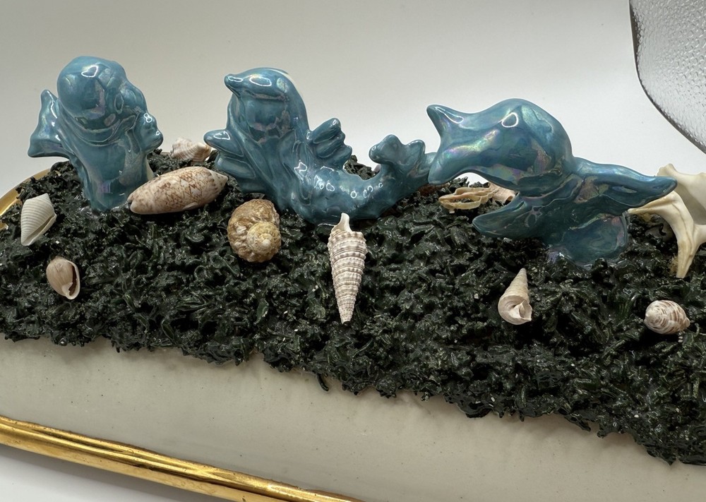 Vintage Ceramic Mermaids Sea Tissue Box