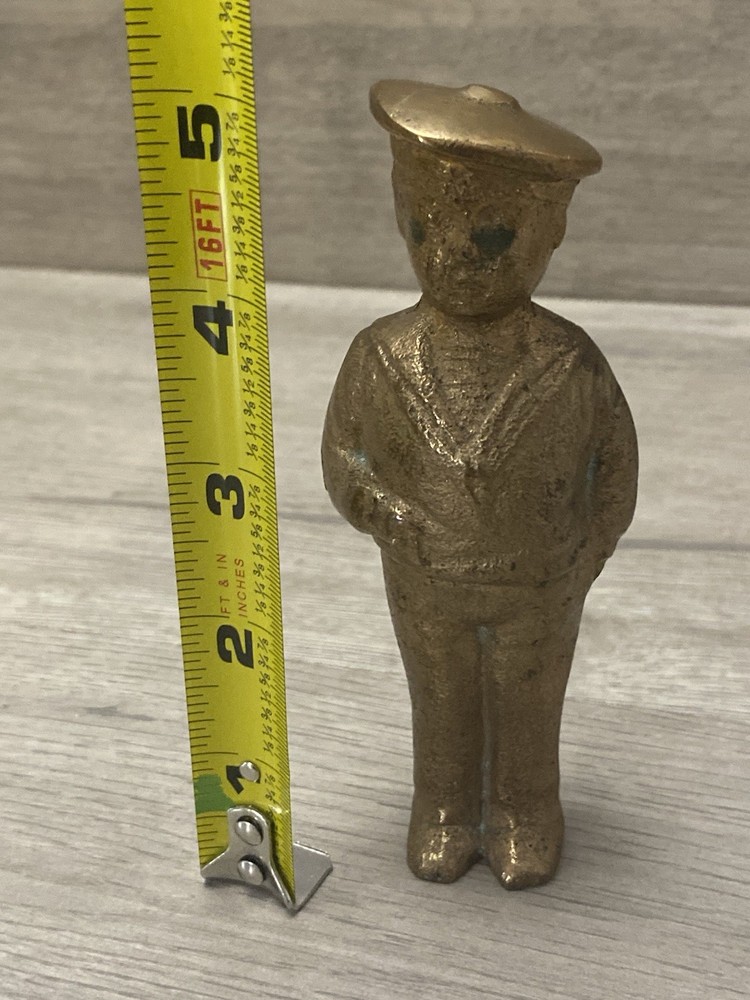 Solid Brass Sailor Boy Figure Standing 5”