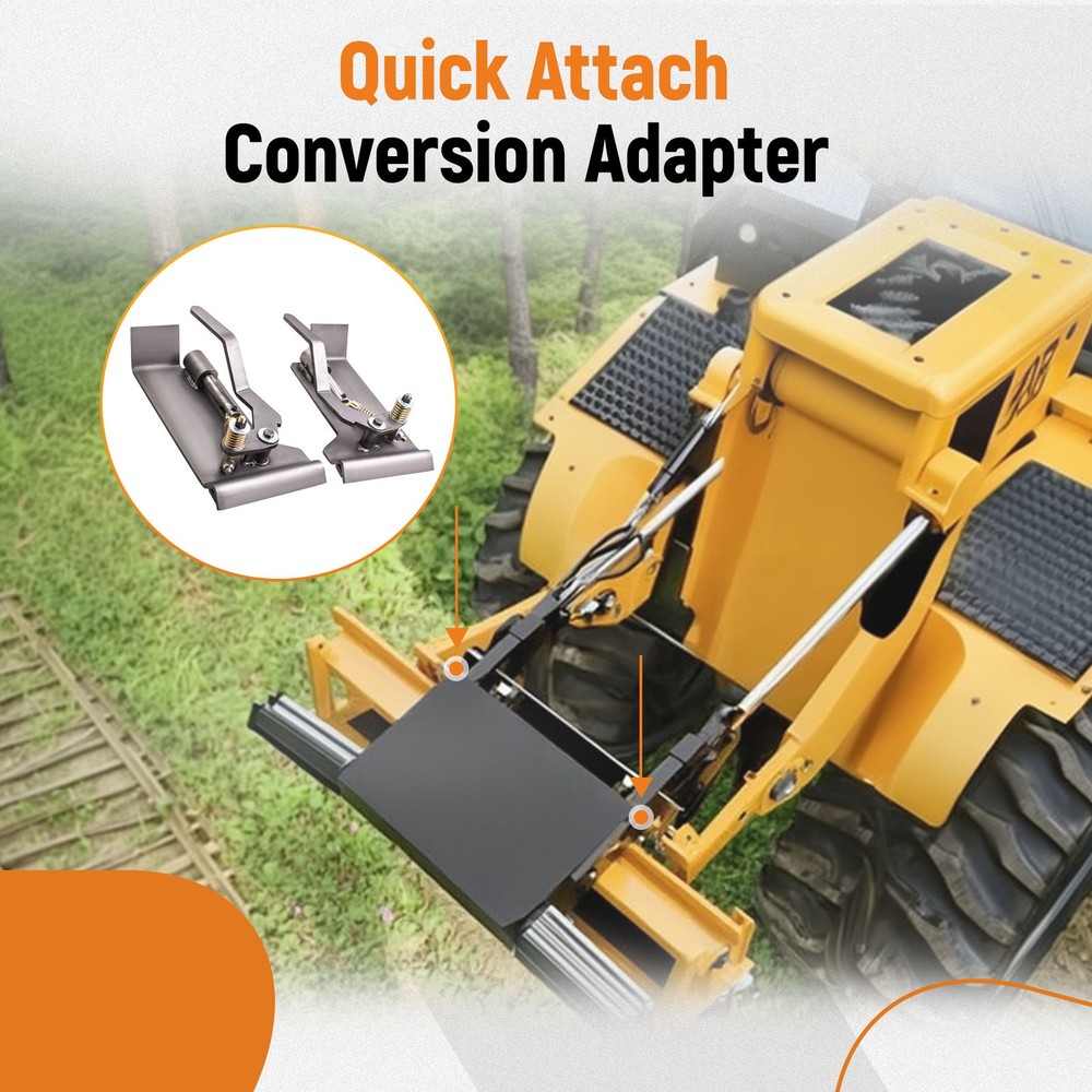 2Pack Universal Weld-On Skid Steer Quick Attach Conversion Adapter Quick Tach