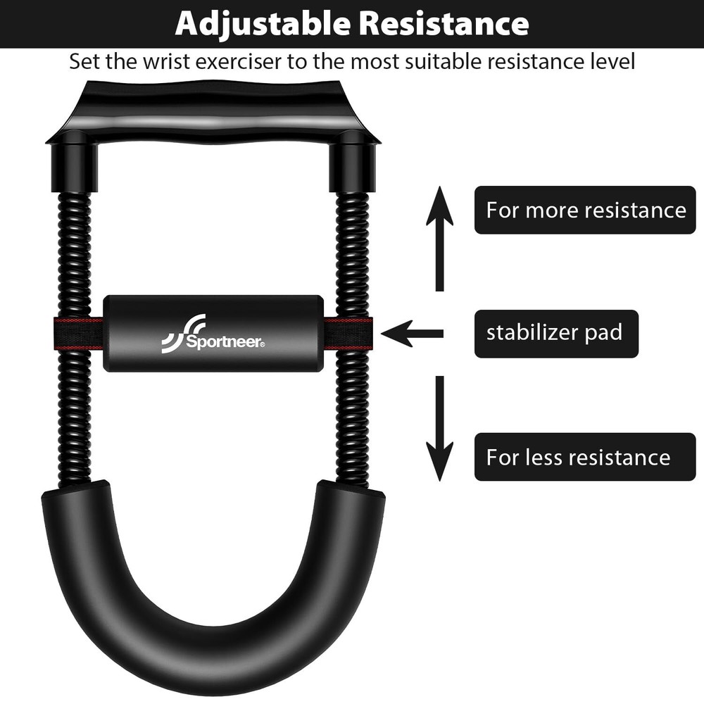 Wrist Strengthener Forearm Exerciser Hand Developer Strength Trainer for Athl...