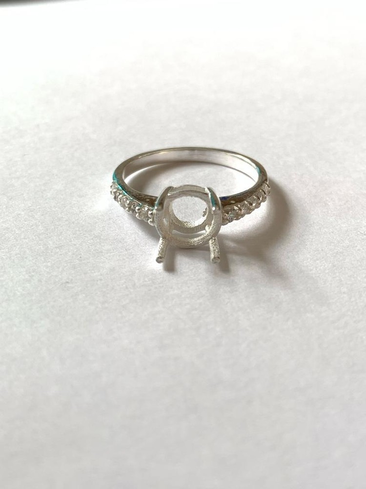 Sterling Silver Ring Blanks, 8 mm Round 925 Silver Ring Setting Bulk Order Sale