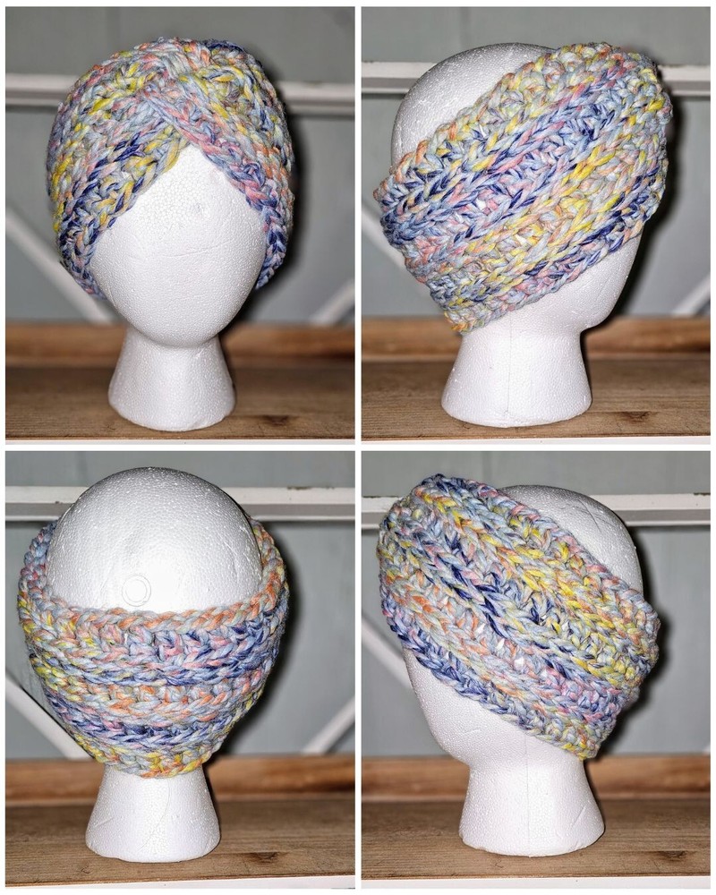 Cotton candy fun colored Ear Warmer