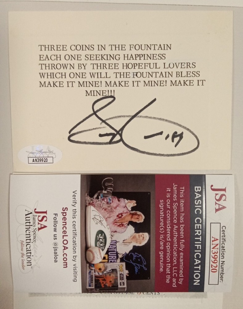 Sammy Cahn Signed Autograph White Card JSA -1 #