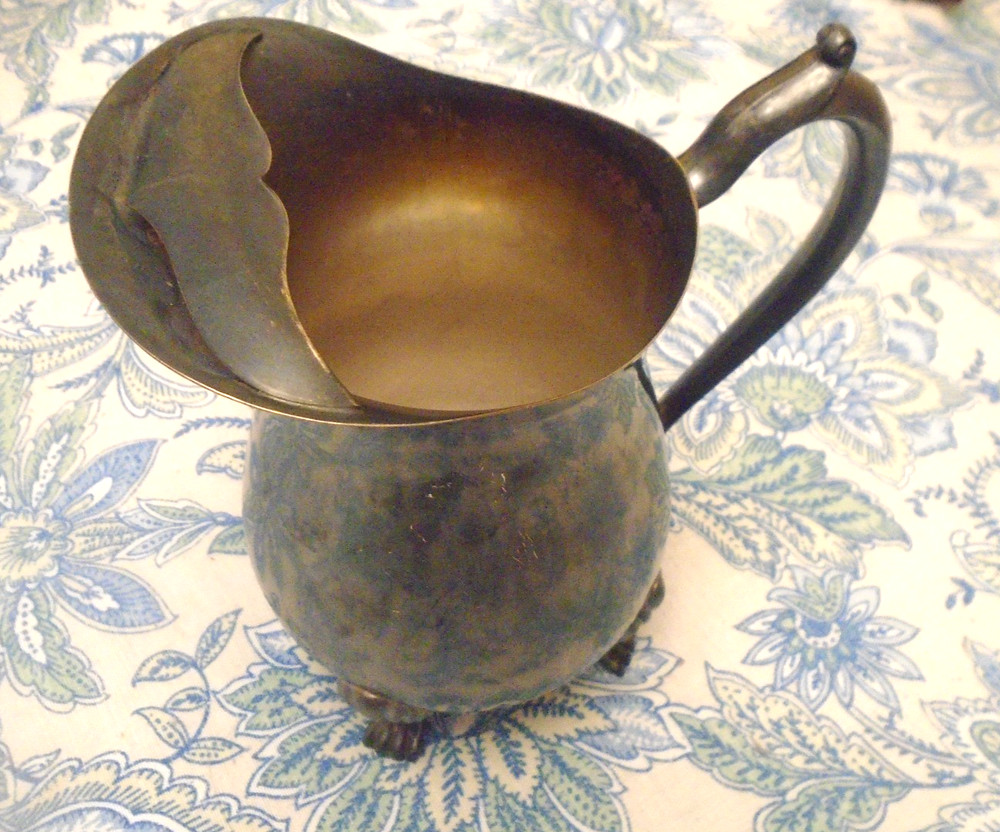 Vintage Leonard Silver Plate Footed Water Pitcher with Ice Lip