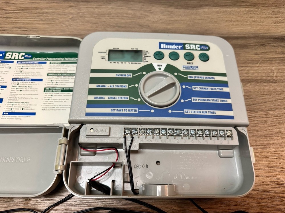 Hunter SRC Plus Sprinkler 6-Zone Timer Unit SRC-600i *AS-IS FOR PARTS ONLY-READ*