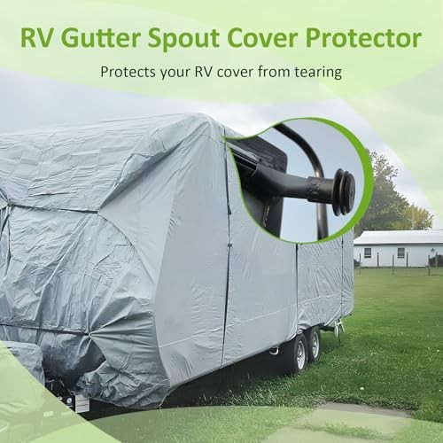 RV/Trailer Cover Protector, Keeps The Gutter Spout Ends from Ripping Camper