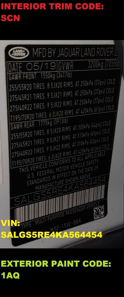 2019 RANGE ROVER DVD Remote & Headset Earphone Headphone