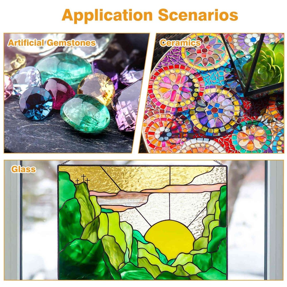 4PCS Diamond Grinder Bits for Stained Glass, Replacement Drilling Shaping Set