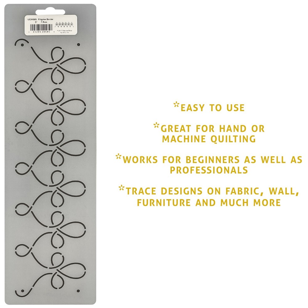 Border Quilting Stencils 3" Loop Quilt Pattern Continuous Line Quilters Template