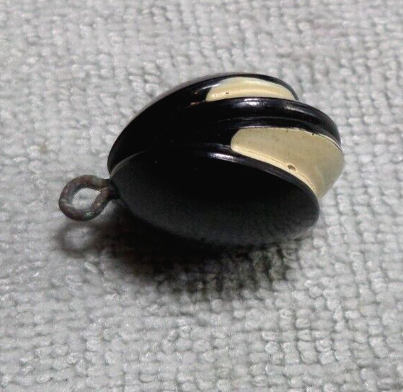 Vintage Antique Celluloid Button Unusual Clamshell Design